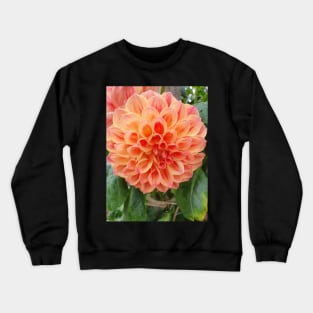 Orange and Red Dahlia Crewneck Sweatshirt